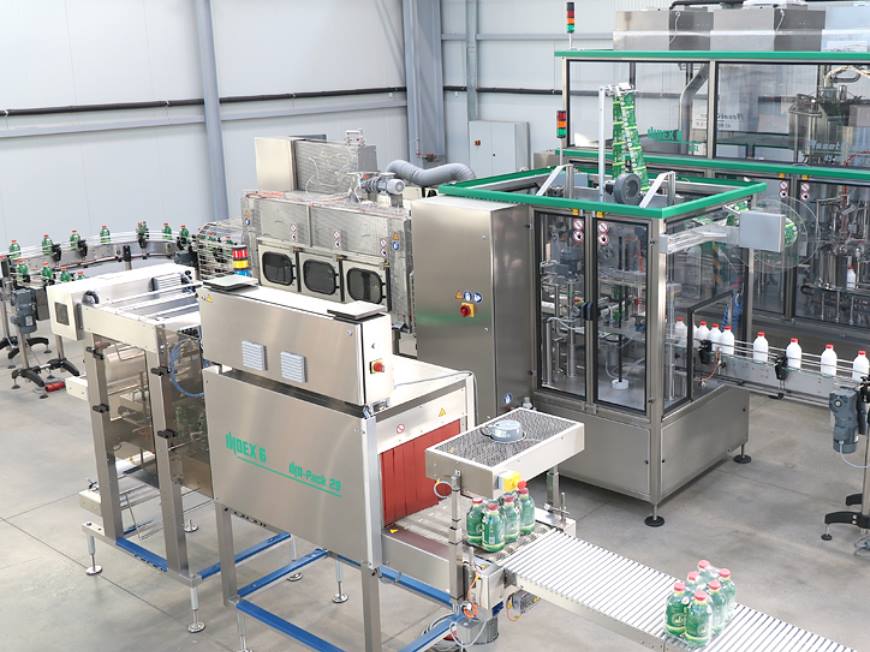 Milk packaging line